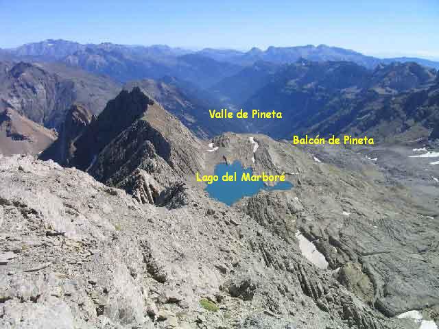 el Llac de Marboré i la Vall de Pineta.