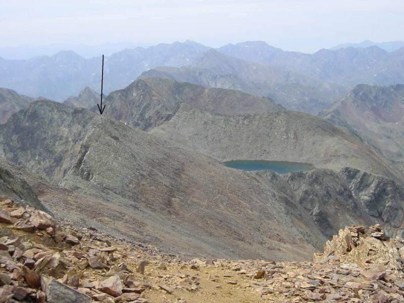 Pic Rodó de Canalbona (flecha).