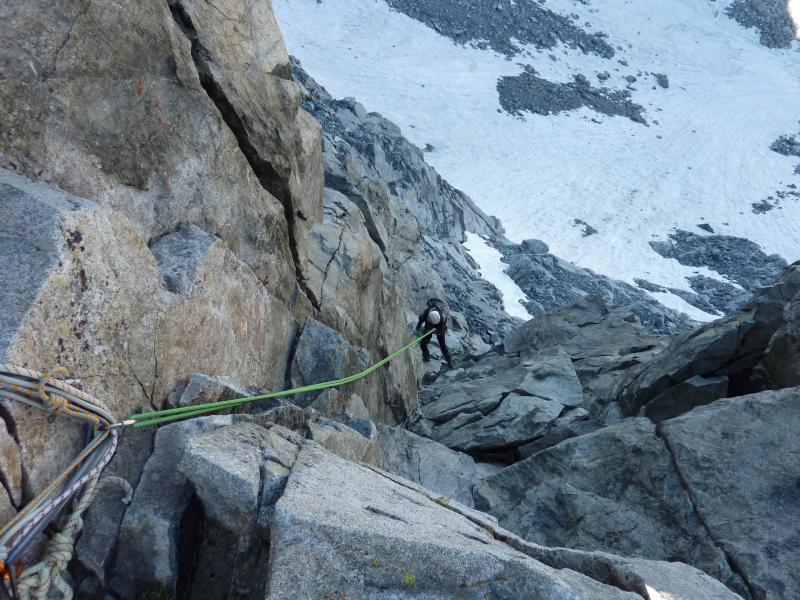 Primer rapel visto desde arriba