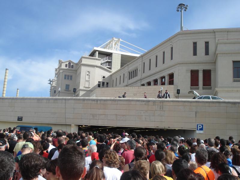 Entramos al estadio