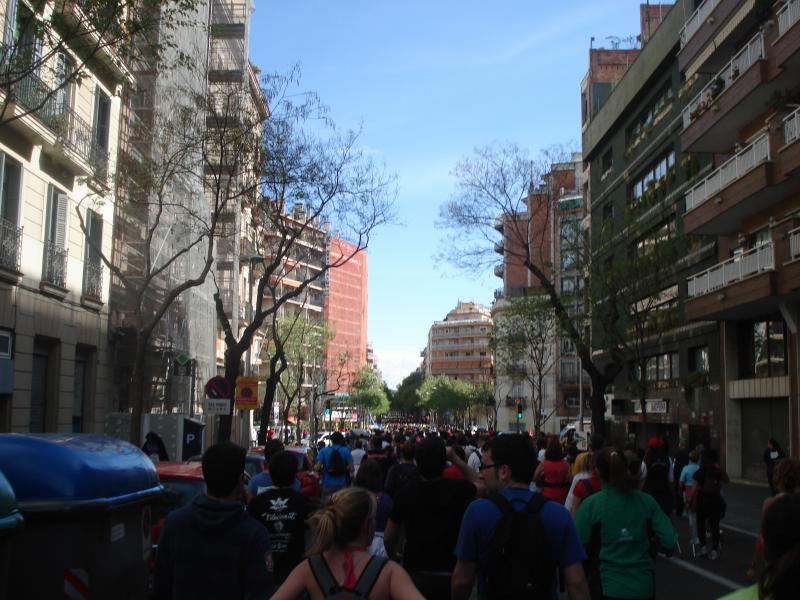 La calle llena de gente