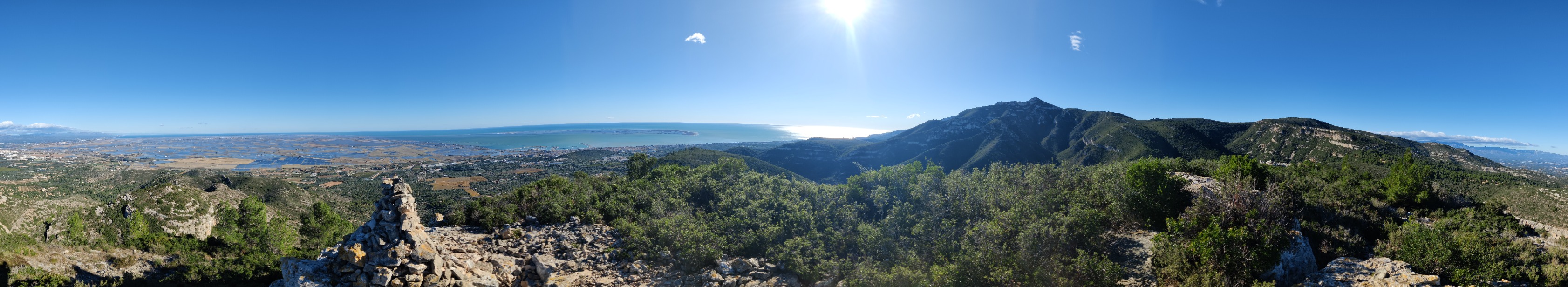 Vistas desde la cima de Els Quatre Mollons (433 m)