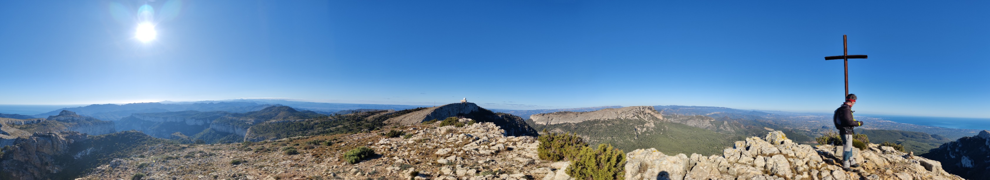 Vistas desde la cima de la Punta dels Frares o La Creu de Llaberia (909 m)